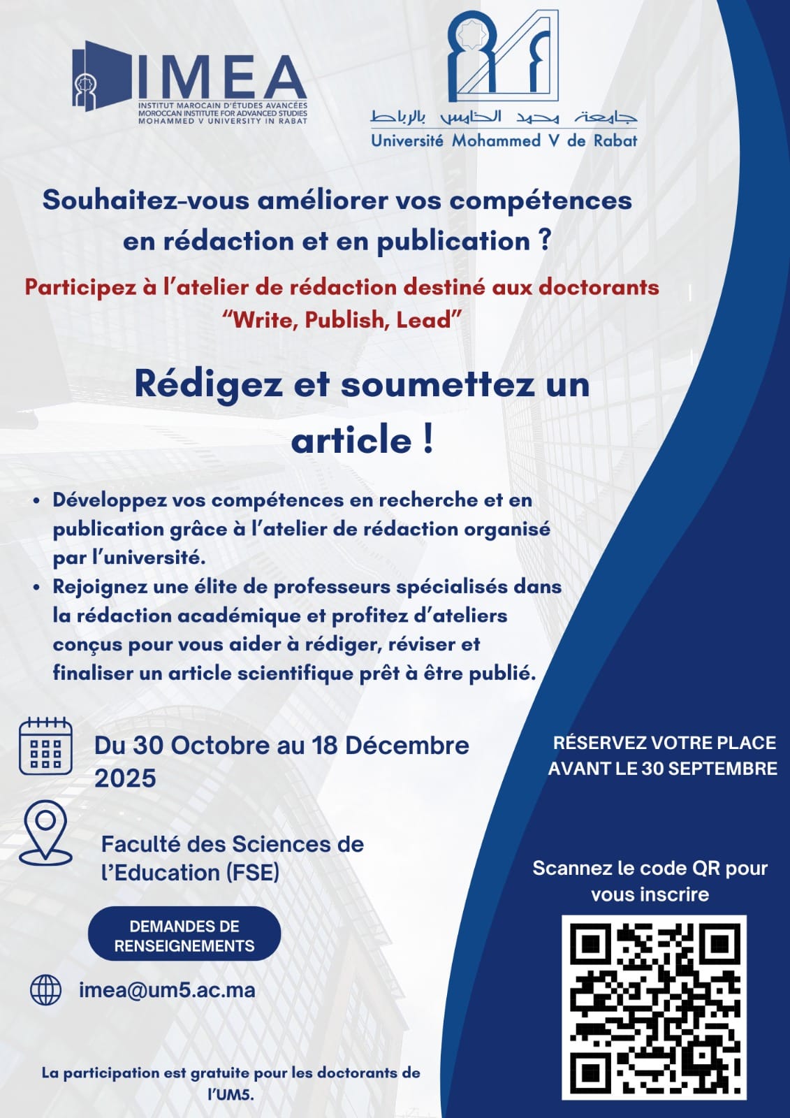 Souhaitez-vous améliorer vos compétences en rédaction et en publication ?