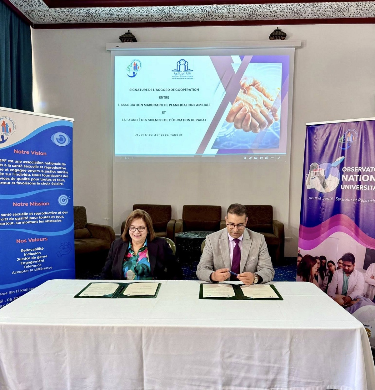 Signature d’une convention de coopération avec l’Association Marocaine de Planification Familiale (AMPF)