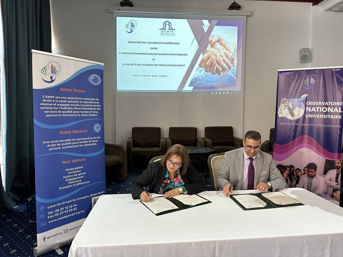 Signature d’une convention de coopération avec l’Association Marocaine de Planification Familiale (AMPF)