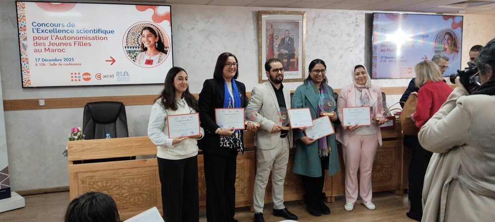 cérémonie de remise des prix du Concours de l’Excellence Scientifique pour l’Autonomisation des Jeunes Filles au Maroc