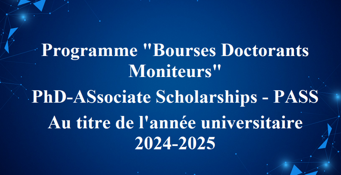 Programme "Bourses Doctorants Moniteurs"