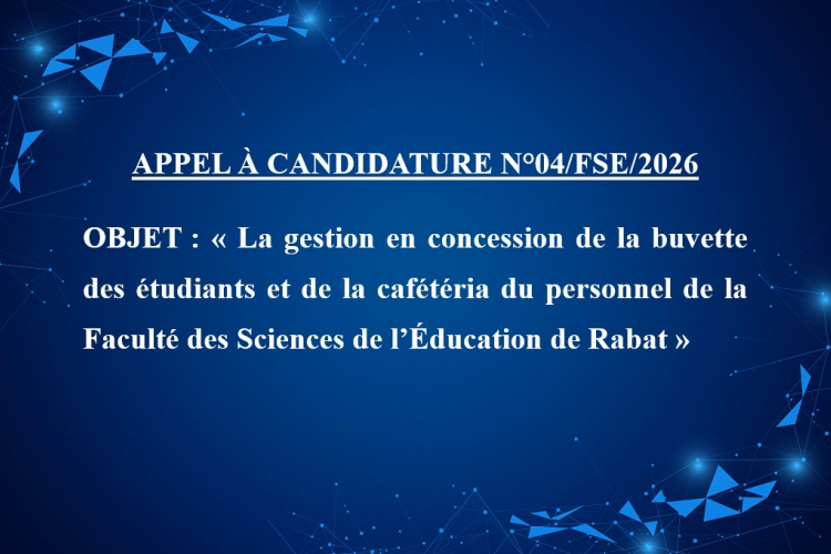 APPEL À CANDIDATURE N°04/FSE/2026 